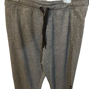 NWT Calvin Klein grey joggers with pockets and drawstring Calvin wrote on leg L